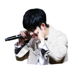 🙉 cantante, artista, microfono, persona, musica telegram sticker