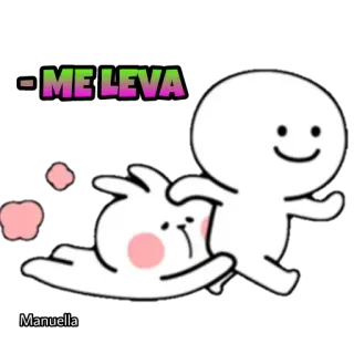 🏃‍♀ ME LEVA Dibujo animado, Lindo, Personaje, Divertido, Humor, Meme telegram sticker