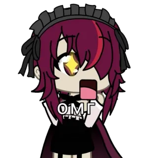 🍷 OMG Anime, Manga, Personaggio, OMG, Maid telegram sticker