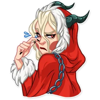 Lady Krampus telegram stickers