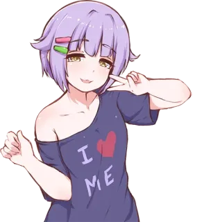 ✌️ I
ME 动漫女孩, 可爱, 卡哇伊, 卡通 telegram sticker