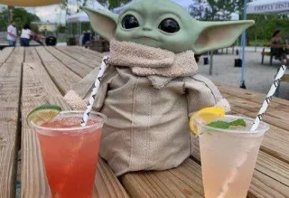 🦎 Grogu Grogu, Baby Yoda, Cócteles, Bebida, Star Wars telegram sticker