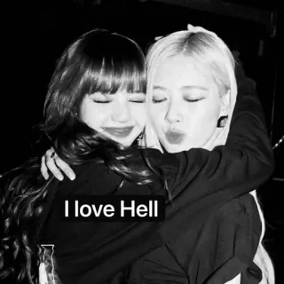 🌟 I love Hell przyjaźń, sympatia, miłość, uścisk telegram sticker