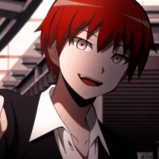 ✨ Karma Akabane Assassination Classroom Anime, Rote Haare, Schuluniform, Anime Junge, Akabane, Karma telegram sticker