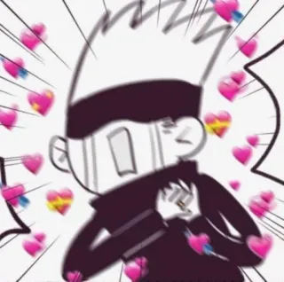 😍 corazones, anime, amor, dibujos animados, lindo, adorando telegram sticker