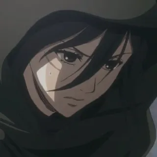 😓 Mikasa Ackerman Attack on Titan Anime, Manga, Mikasa, Ackerman, L'Attaque des Titans, Personnage, Fanart telegram sticker