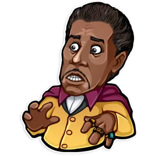 😱 Lando Calrissian Star Wars lando calrissian, star wars, character, movie, scared telegram sticker