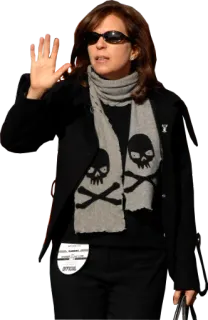 😼 donna, sciarpa, teschi, occhiali da sole, moda, stile telegram sticker