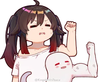 💪 @KingdomInPeace Animé, Dessin animé, Personnage, Mignon, Animation whatsapp sticker