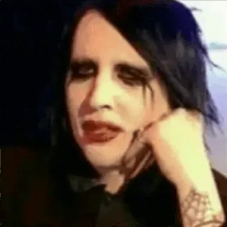 😐 Marilyn Manson Marilyn Manson, Promi, Sänger, Goth, Rock, Musik telegram sticker