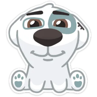 ☺️ perro, cachorro, pegatina, dibujo animado, animal, lindo telegram sticker