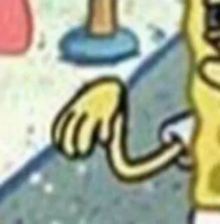 😏 Spongebob Spongebob Squarepants bob l'éponge, dessin animé, doigt d'honneur, geste, nickelodeon telegram sticker