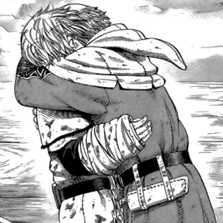 ⚔ Anime, Abrazo, Amistad, Manga, Dibujos animados telegram sticker