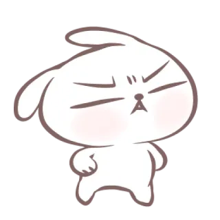 🎀 thỏ, tức giận, dễ thương, hoạt hình, emoji, biểu cảm telegram sticker