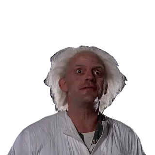 🙄 Doc Brown Back to the Future Doc Brown, Back to the Future, scientist, expression, shocked telegram sticker