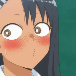 😳 Nagatoro Don't Toy with Me, Miss Nagatoro 애니메이션, 나나시, 괴롭히지 말아요, 나가토로 양, 귀여운, 웃긴, 만화 telegram sticker