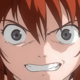🤨 anime, angry, portrait, character, close-up telegram sticker