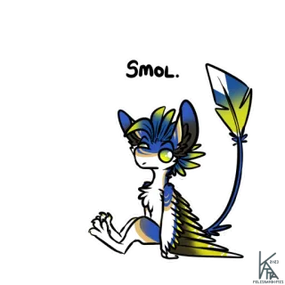🔬 Smol. 可愛い, 漫画, 小さい, 愛らしい, 動物, 羽 telegram sticker