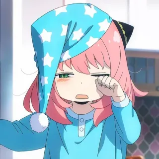 🙂 Anya Spy x Family anime, desenho animado, sonolento, fofo, Anya, Spy x Family telegram sticker