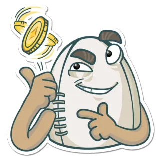 🤞 Beisebol, Dinheiro, Desenho animado, Personagem, Engraçado, Esportes whatsapp sticker