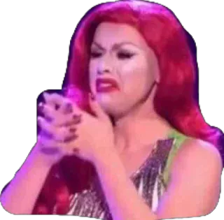 😭 Drag Queen, Réaction, Expression, Dégoût, Meme telegram sticker