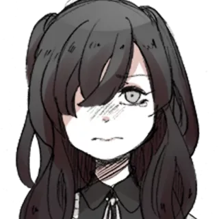 😢 Anime, Manga, Emotional, Traurig, Mädchen, Illustration whatsapp sticker
