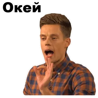 👌 Окей 오케이, 제스처, 남자, 동의, 러시아 telegram sticker