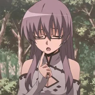 😯 anime, dziewczyna, okulary, kobieta telegram sticker