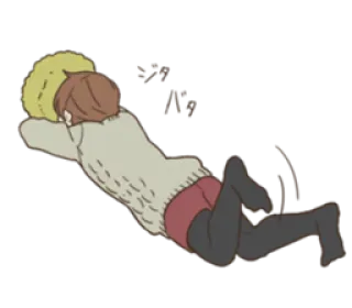 ☹ character, cartoon, sleeping, pillow, tired whatsapp sticker
