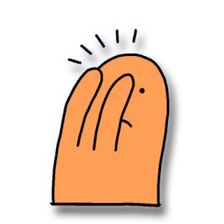 🤕 漫画, キャラクター, イラスト, ステッカー, オレンジ, フェイスパーム telegram sticker