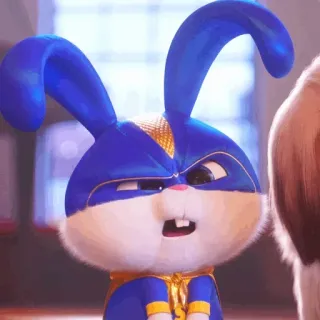 ☁️ Snowball The Secret Life of Pets coniglio, animale, animaledomestico, carino, cartone animato, bunny whatsapp sticker