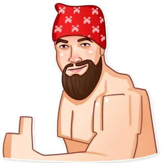 👍 ผู้ชาย, หนวด, ยกนิ้วโป้ง, ผ้าโพกหัว, บวก, เท่, อนุมัติ telegram sticker