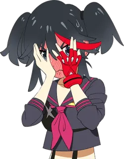 😖 Ryuko Matoi Kill la Kill Anime, Kill la Kill, Ryuko Matoi, Fanart telegram sticker