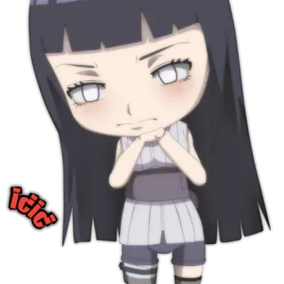 😖 Hinata Hyuga Naruto ieie 애니메이션, 만화, 히나타, 나루토, 치비, 귀여운 telegram sticker