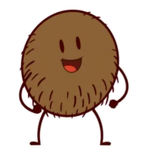 😃 cartoon, kiwi, fruit, character, smiling telegram sticker