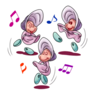 🎶 Dancing Flowers Fantasia 花, 跳舞, 幻想曲, 卡通, 动画, 音乐 whatsapp sticker