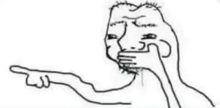 🌟 Meme, Señalando, Wojak, Riendo, Burlándose telegram sticker