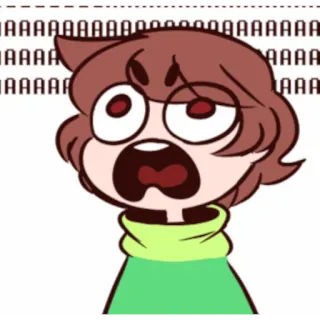 😱 AAAAAAAAAAAAAAAA scream, angry, upset, cartoon, meme telegram sticker