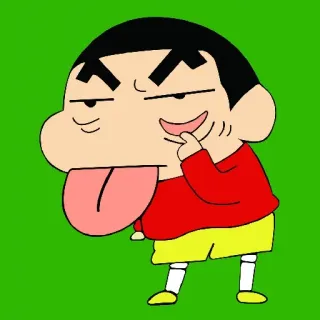😜 Shin-chan Crayon Shin-chan Anime, Dessin animé, Drôle, Personnage, Shin-chan, Tirer la langue whatsapp sticker