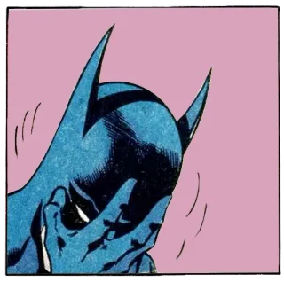 😣 Batman Comic, Superheld, Traurig, Cartoon telegram sticker