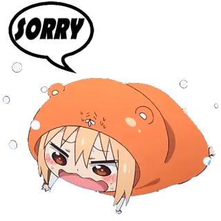 😰 SORRY excuses, triste, animé, dessin animé whatsapp sticker
