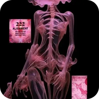 🍖 222
ALIGNMENT
YOU ARE IN THE RIGHT PLACE & THE RIGHT TIME 222, alignment, spirituality, angel numbers, positive affirmation, pink, universe, skeleton, translucent telegram sticker