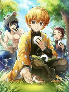 😅 Anime, Personagens, Amizade, Comida, Natureza, Ao ar livre, Fofo, Ilustração whatsapp sticker