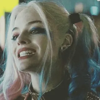 😬 Harley Quinn Suicide Squad Harley Quinn, DC Comics, villana, Margot Robbie, Escuadrón Suicida, personaje de cómic telegram sticker