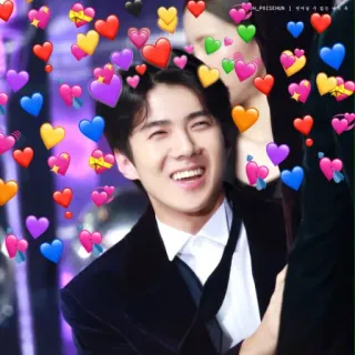 👑 love, hearts, kpop, man, smile, happy telegram sticker