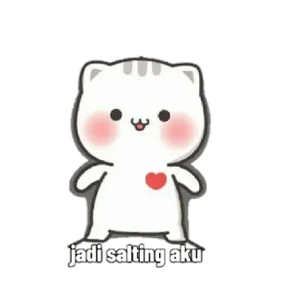 😳 jadi salting aku 고양이, 귀여운, 카와이, 스티커, 사랑스러운 telegram sticker