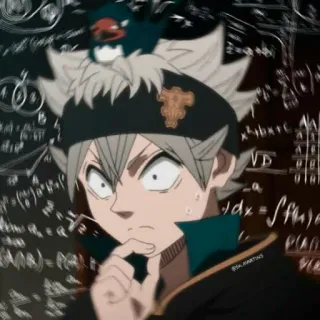 🧐 Asta Black Clover Anime, Mangá, Asta, Black Clover, Personagem, Fantasia telegram sticker