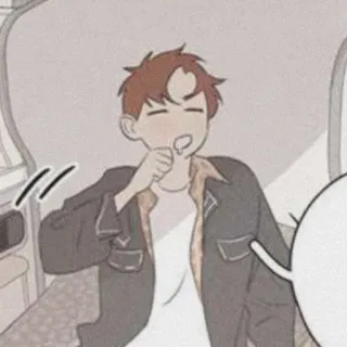 🎞 Dibujo animado, Anime, Bostezo, Masculino, Agotado, Somnoliento, Personaje telegram sticker