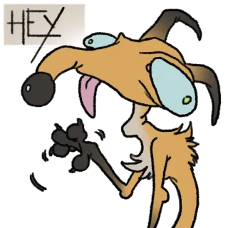 ✋ HEY Dibujo animado, Perro, Divertido, Animal, Pegatina whatsapp sticker