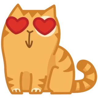 😍 cat, love, heart, animal, cute telegram sticker